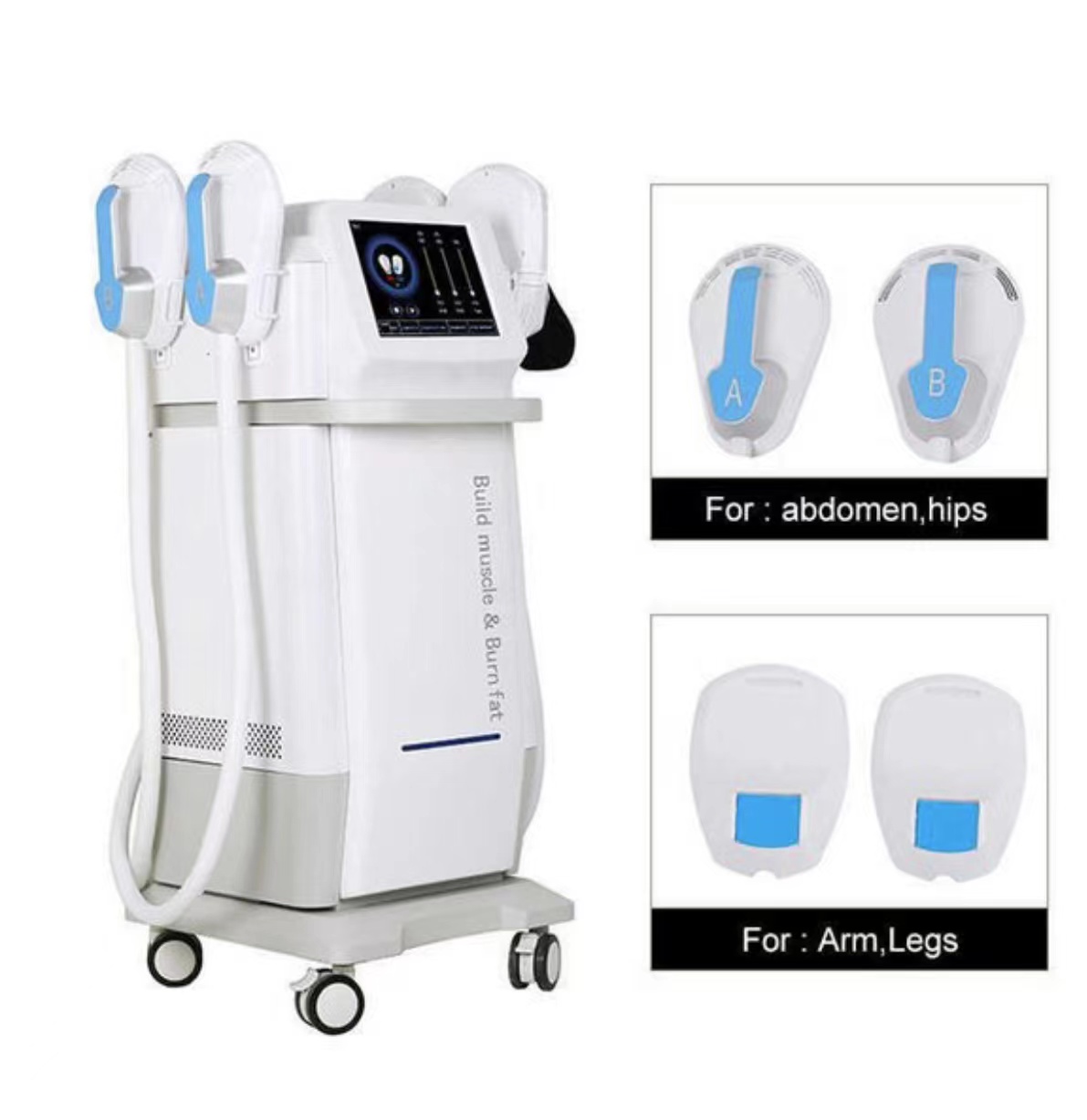 Ems Muscle Contouring 5 Rf Handles Slimming Machine For Losing Weight Cellulite Reduction