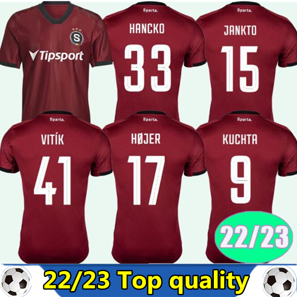 22 23 Sparta Praha KUCHTA Soccer Jerseys KREJCI VITIK SACEK HOJER HANCKO Shirt Uniforms, Black
22 23 Sparta Praha KUCHTA Soccer Jerseys KREJCI VITIK SACEK HOJER HANCKO Shirt Uniforms, Black