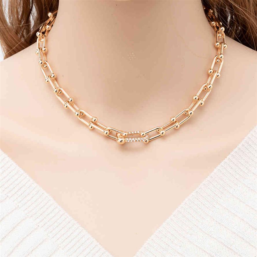 New stainls steel 14k gold wholale paper clip chain pave stone u shape custom necklace for women jewelry309d
New stainls steel 14k gold wholale paper clip chain pave stone u shape custom necklace for women jewelry309d