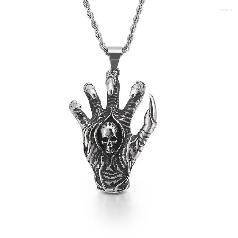 Pendant Necklaces Demon Dragon Hand Skull Necklace Men Evil Gothic Choker Punk Retro Jewelry AccessoriesPendant
Pendant Necklaces Demon Dragon Hand Skull Necklace Men Evil Gothic Choker Punk Retro Jewelry AccessoriesPendant