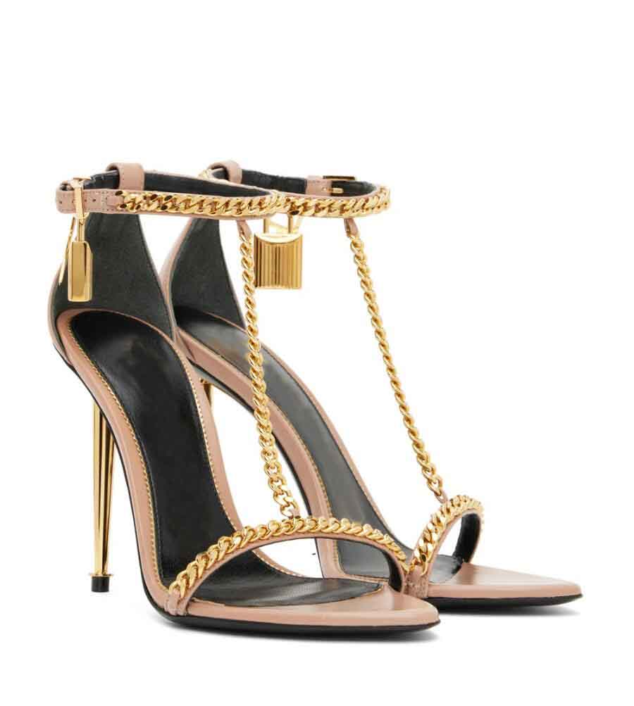 Perfect Summer Brand Tomfords Sandals Shoes Women Gold Chain Lin Padlock Pointy Naked Luxury High Heels Lady Gladiator Sandalias Party Wedding
Perfect Summer Brand Tomfords Sandals Shoes Women Gold Chain Lin Padlock Pointy Naked Luxury High Heels Lady Gladiator Sandalias Party Wedding
