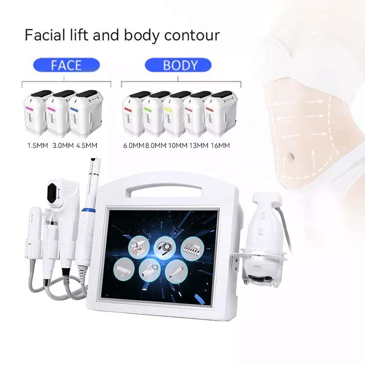 6 IN 1 Portable HIFU Multi-Functional Beauty Equipment Face Lift Body Slimming Other Beauty Equipment Wrinkle Removal device Skin Tightening Machine For Face Body
6 IN 1 Portable HIFU Multi-Functional Beauty Equipment Face Lift Body Slimming Other Beauty Equipment Wrinkle Removal device Skin Tightening Machine For Face Body