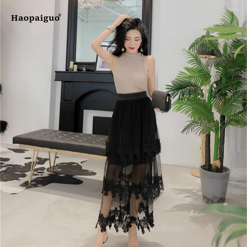 Work Dresses Piece Set Women Summer Khaki Sleeveless Halter Elegant Korean Knitting Top And Black Vintage Party Club Skirt Two SetWork, Multi
Work Dresses Piece Set Women Summer Khaki Sleeveless Halter Elegant Korean Knitting Top And Black Vintage Party Club Skirt Two SetWork, Multi