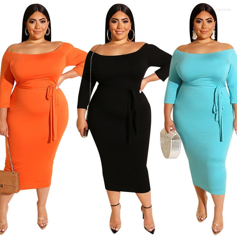 Casual Dresses Women 3/4 Sleeve Plain Solid Color Clubwear Gown Midi Pencil Dress With Belt, Black
Casual Dresses Women 3/4 Sleeve Plain Solid Color Clubwear Gown Midi Pencil Dress With Belt, Black