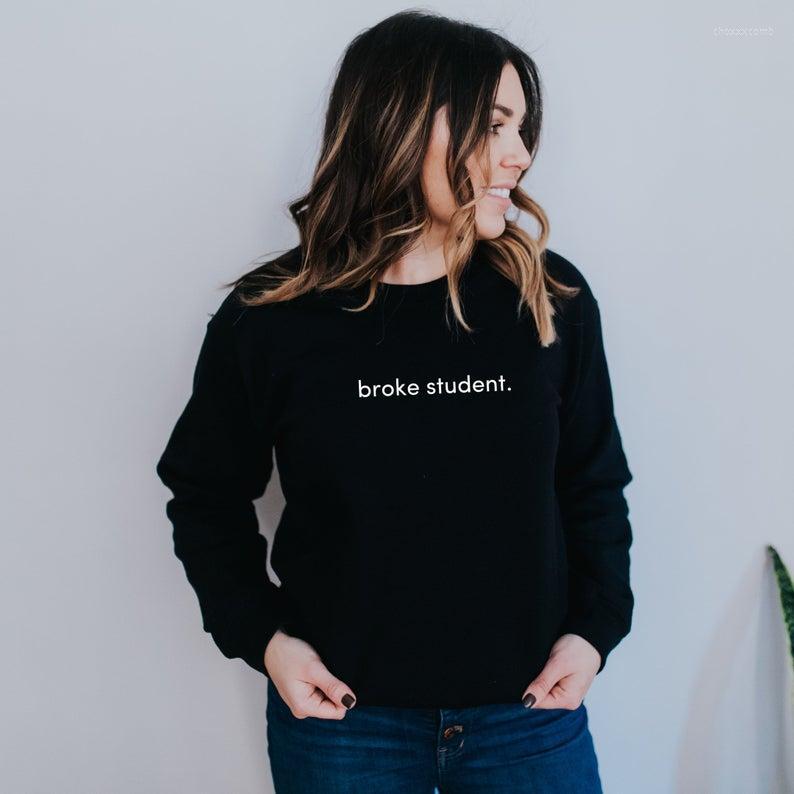 Women' Hoodies Women' & Sweatshirts Skuggnas Arrival Broke Student Funny Slogan Cotton Sweatshirt Long Sleeved Fashion Tumblr Jumper, Black
Women' Hoodies Women' & Sweatshirts Skuggnas Arrival Broke Student Funny Slogan Cotton Sweatshirt Long Sleeved Fashion Tumblr Jumper, Black