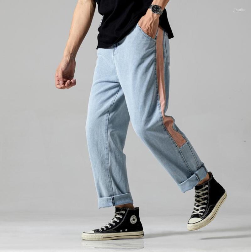 Men' Jeans 2022 Streetwear Fashion Men Harem Trousers Spliced Loose Straight Denim Pants Japanese Hip Hop Joggers W402
Men' Jeans 2022 Streetwear Fashion Men Harem Trousers Spliced Loose Straight Denim Pants Japanese Hip Hop Joggers W402