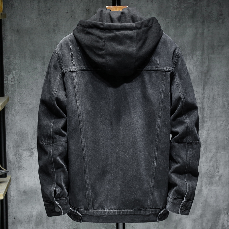 Men's Jackets Men Black/blue Winter Jean Jackets Outerwear Warm Denim Coats Liner Thicker Winter Wool Large Size m-4xl 220826
