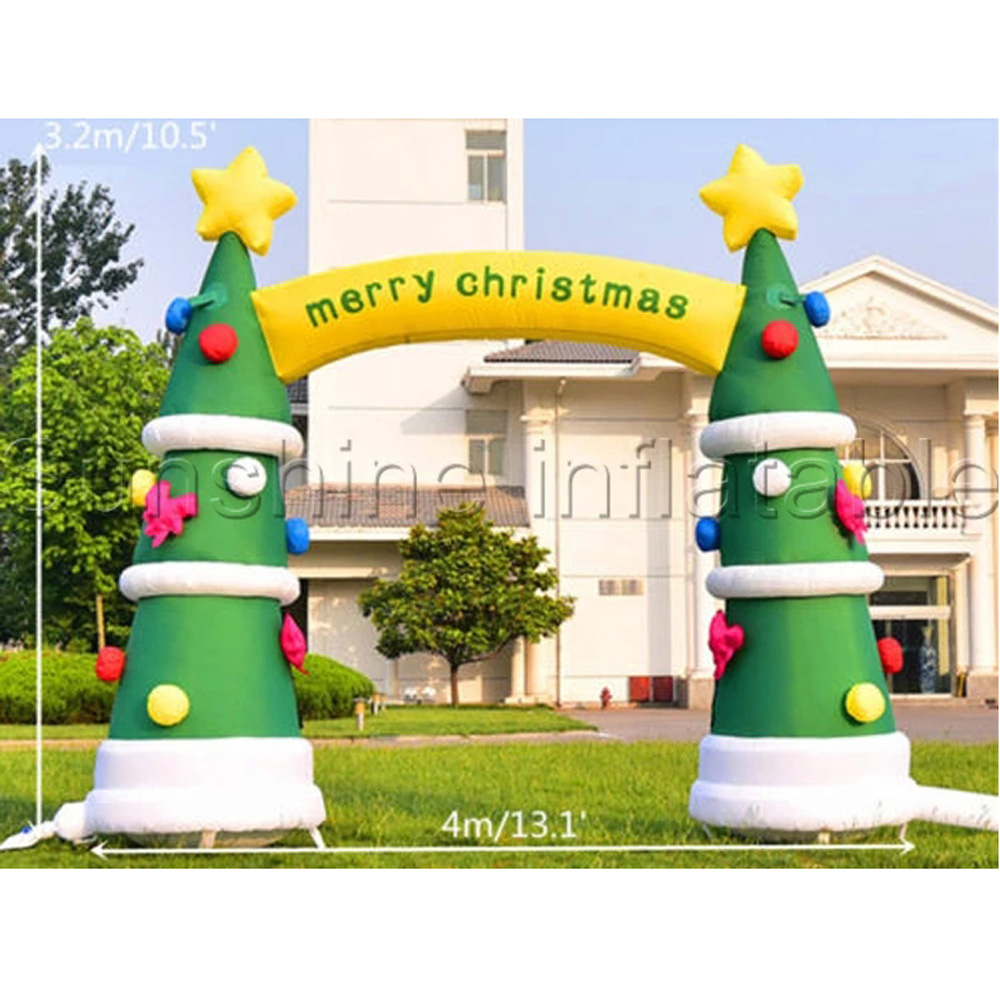 4mW Christmas decoration inflatable arch Christmas tree archway with blower included for sale