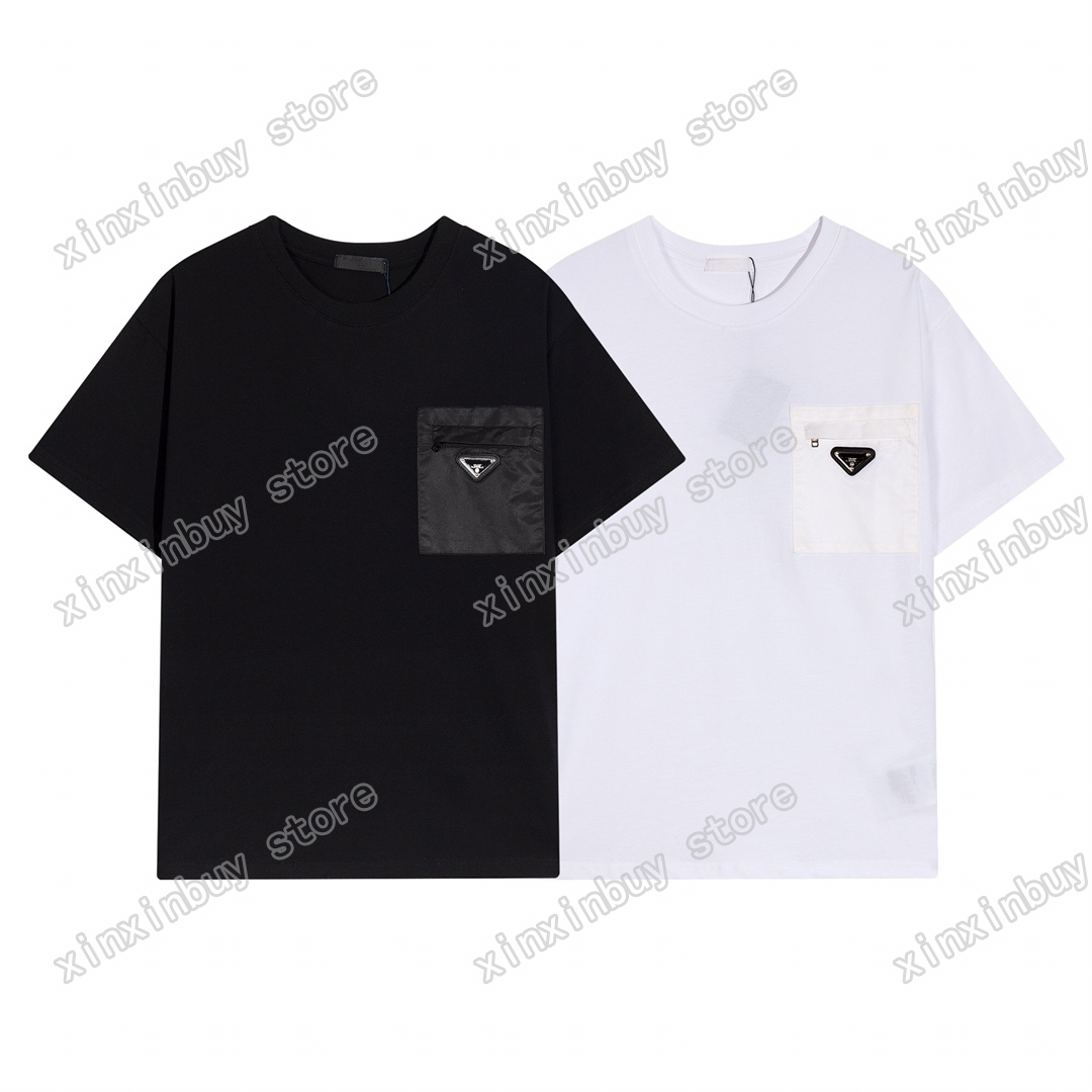 xinxinbuy Men designer Tees Nylon pocket Triangle label Paris Pullover women white black oversize S-2XL
xinxinbuy Men designer Tees Nylon pocket Triangle label Paris Pullover women white black oversize S-2XL