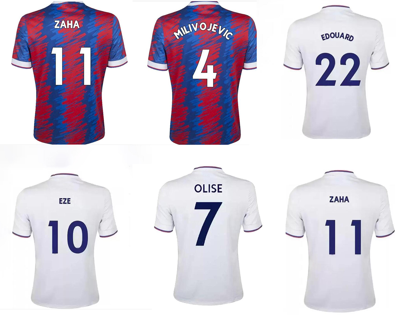 22 23 soccer jerseys customized home thai quality yakuda 10 EZE 22 EDOUARD 15 SCHLUPP 11 ZAHA 9 J.AYEW 7 Olise football wear, 22-23 away
22 23 soccer jerseys customized home thai quality yakuda 10 EZE 22 EDOUARD 15 SCHLUPP 11 ZAHA 9 J.AYEW 7 Olise football wear, 22-23 away