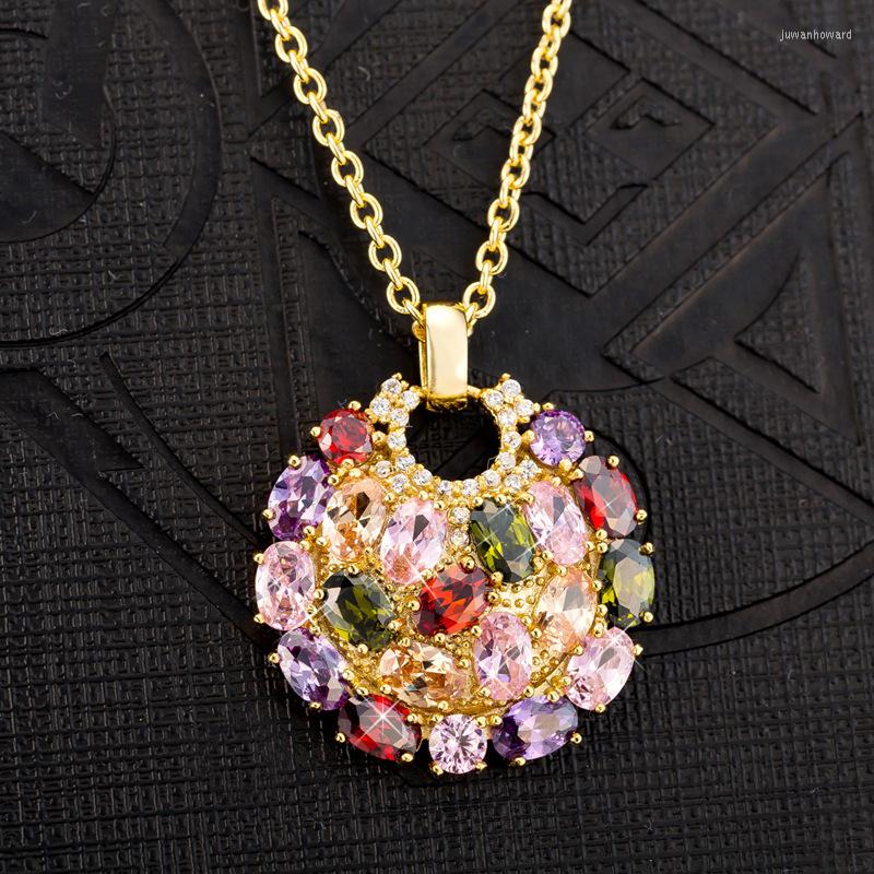 Pendant Necklaces Mosaic Multicolor Crystal Round Trendy Chain Necklace Fashion Charm Personality Jewelry AccessoriesPendant
Pendant Necklaces Mosaic Multicolor Crystal Round Trendy Chain Necklace Fashion Charm Personality Jewelry AccessoriesPendant