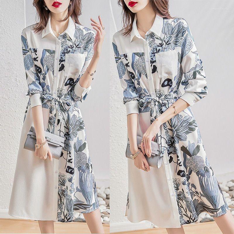 Casual Dresses Printed Medium Length Shirt Skirt Women's Dress 2022 Early Autumn High Sense Temperament Slim Waist Vestidos, Floral skirt
Casual Dresses Printed Medium Length Shirt Skirt Women's Dress 2022 Early Autumn High Sense Temperament Slim Waist Vestidos, Floral skirt