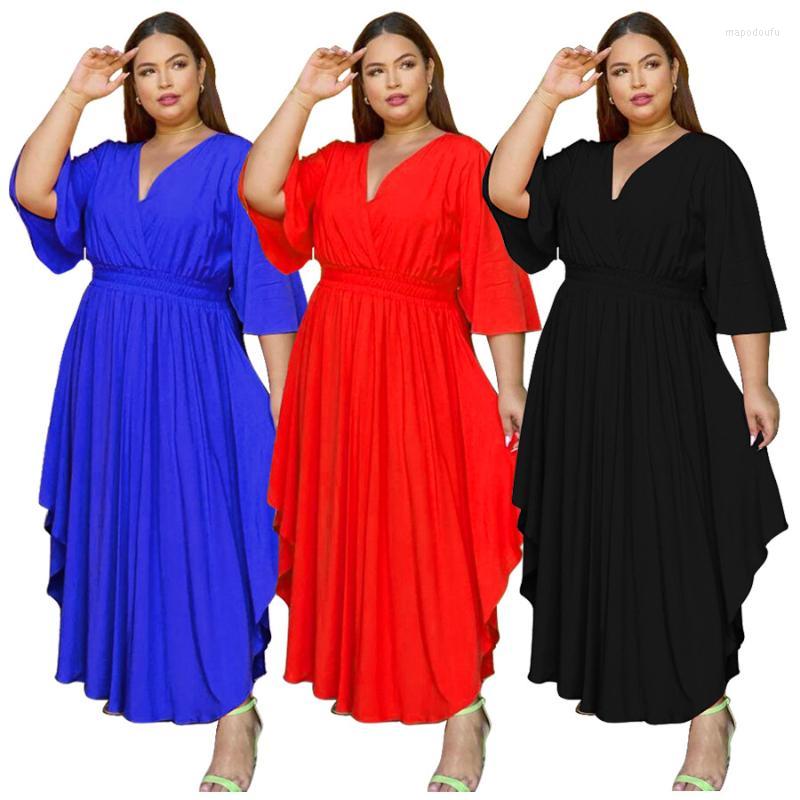 Casual Dresses Women's Three-quarter Sleeve Dress 2022 Spring Summer Fashion Solid Color Trumpet V-Neck Waist, Black
Casual Dresses Women's Three-quarter Sleeve Dress 2022 Spring Summer Fashion Solid Color Trumpet V-Neck Waist, Black