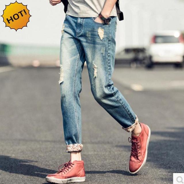 Men's Jeans 2022 Indoor Washing Blue Men Ripped Hole Harem Pants Hip Hop Streetwear Denim Studentsteenagers Trousers 28-34
Men's Jeans 2022 Indoor Washing Blue Men Ripped Hole Harem Pants Hip Hop Streetwear Denim Studentsteenagers Trousers 28-34
