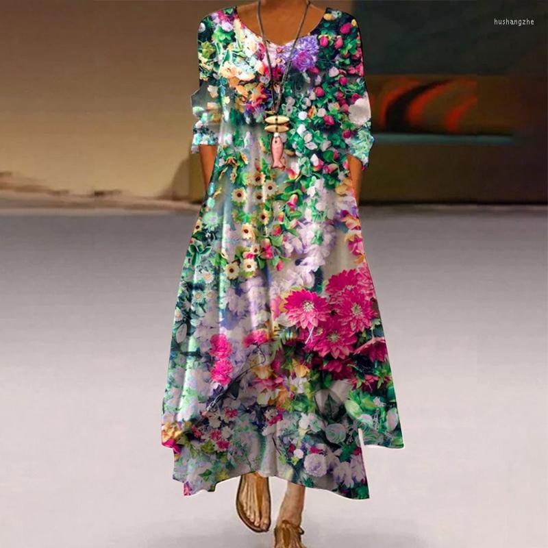 Casual Dresses Women Dress Bohemian Plus Size Floral Print Summer Beach For Mother Of Bride Wedding Guest DressCasual, Blue
Casual Dresses Women Dress Bohemian Plus Size Floral Print Summer Beach For Mother Of Bride Wedding Guest DressCasual, Blue