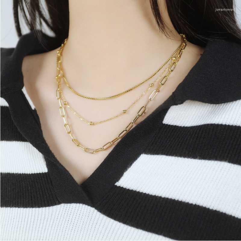 Pendant Necklaces Stainless Steel Fashion Fine Jewelry 3 Layer Minimalism Beaded Charm Thick Chain Choker Pendants For WomenPendant
Pendant Necklaces Stainless Steel Fashion Fine Jewelry 3 Layer Minimalism Beaded Charm Thick Chain Choker Pendants For WomenPendant