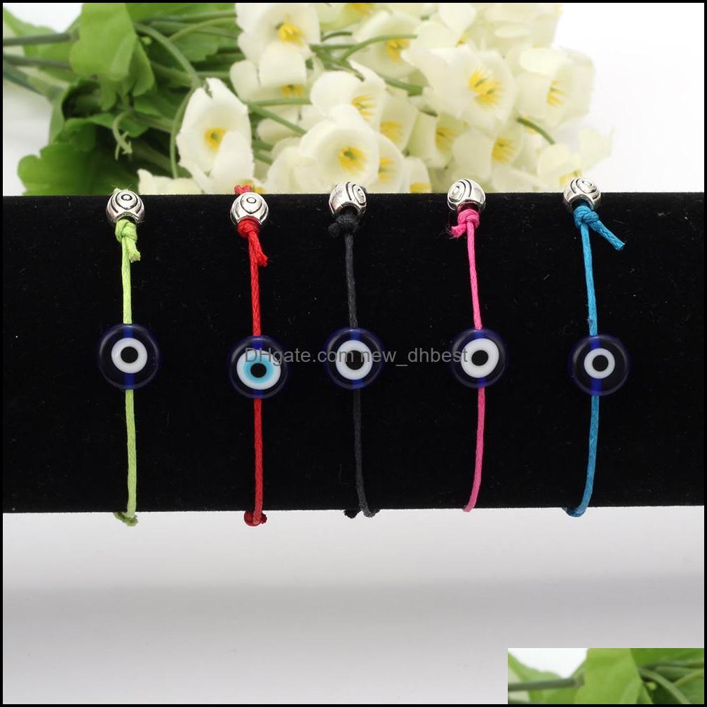 Charm Bracelets Blue Evil Eye Bracelet Lucky Red String Drop Delivery 2021 Jewelry Newdhbest Dhuv0