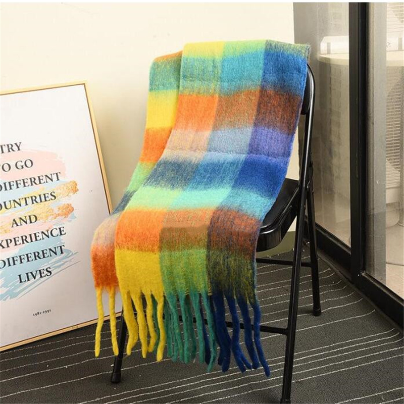 Scarves Ac Studios Men And Women General Style Scarf Designer Acne Blanket Women's Colorful Plaid Tzitzit Imitation
Scarves Ac Studios Men And Women General Style Scarf Designer Acne Blanket Women's Colorful Plaid Tzitzit Imitation