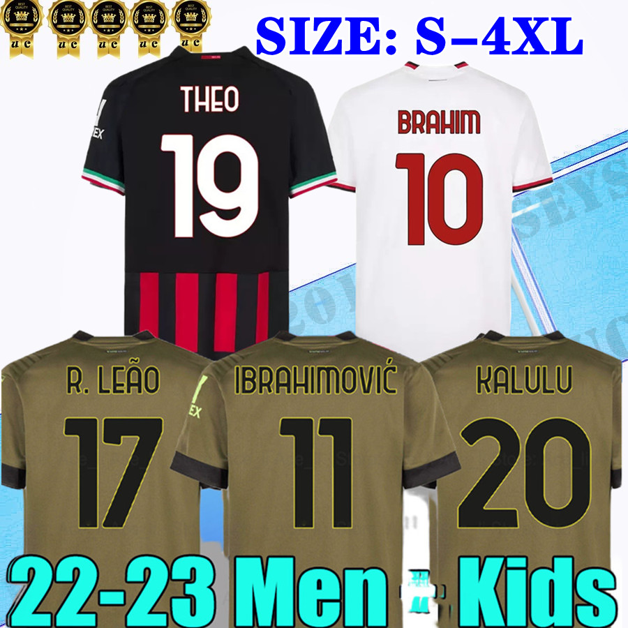2022 2023 S-4XL soccer jersey ACs IBRAHIMOVIC Kessie BENNACER ROMAGNOLI 22 23 football shirt THEO REBIC maillot men kids kit MANDZUKIC jerseys, 3rd+patch
2022 2023 S-4XL soccer jersey ACs IBRAHIMOVIC Kessie BENNACER ROMAGNOLI 22 23 football shirt THEO REBIC maillot men kids kit MANDZUKIC jerseys, 3rd+patch