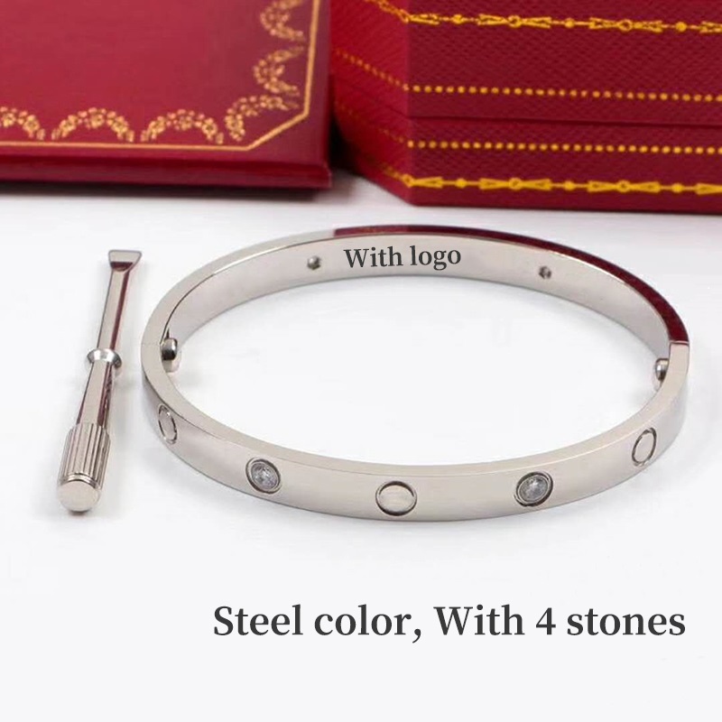 AAA TOP High Quality Fashion Gold Bangle Bracelet Stainless Steel Bracelet Famous Luxury Designer Brand Jewelry Women's Couple Screw LOVE 4Diamonds 6mm with Gift Box
AAA TOP High Quality Fashion Gold Bangle Bracelet Stainless Steel Bracelet Famous Luxury Designer Brand Jewelry Women's Couple Screw LOVE 4Diamonds 6mm with Gift Box
