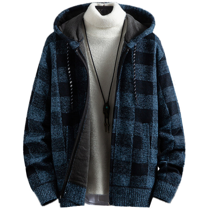 Men's Jackets Men's Autumn Winter Plaid Casual Hooded Cardigan Cashmere Thickening Warm Sweater Male Zipper Add Wool Knit Jacket Coat 220826, Red
Men's Jackets Men's Autumn Winter Plaid Casual Hooded Cardigan Cashmere Thickening Warm Sweater Male Zipper Add Wool Knit Jacket Coat 220826, Red