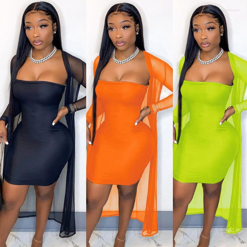 Work Dresses BKLD Sexy Mesh See-Through Cardigan And Tube Dress Sets Fashion Two Piece Suits Nightclub Wear Women Summer Clothing 2022, Black
Work Dresses BKLD Sexy Mesh See-Through Cardigan And Tube Dress Sets Fashion Two Piece Suits Nightclub Wear Women Summer Clothing 2022, Black