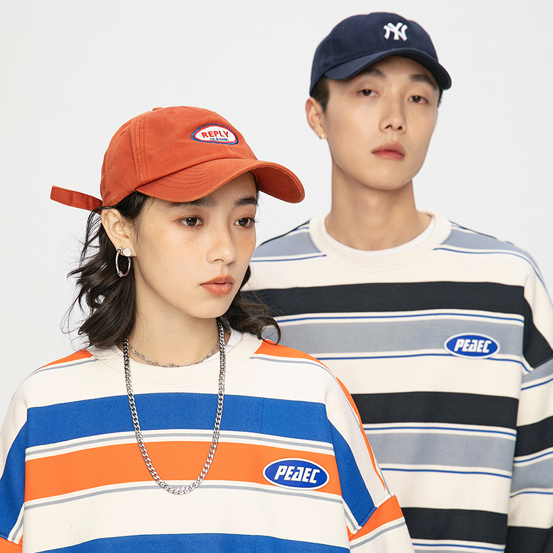 Men's Hoodies Sweatshirts Men Oversized Sweatshirt Spring Hip Hop Streetwear Colorful Stripes Women Sweatshirt Harajuku Couple Retro Korean Hoodi