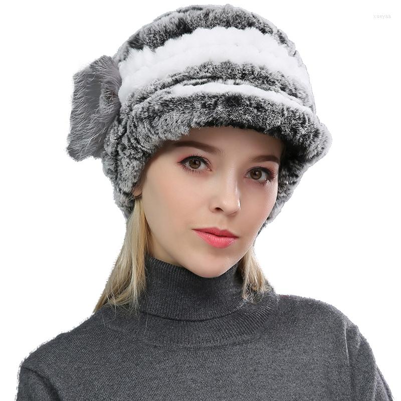 Visors Women Real Rex Fur Peaked Hats With Ball Winter Warm Big Brim Handmade Fluffy SoftVisors VisorsVisors, Black 
Visors Women Real Rex Fur Peaked Hats With Ball Winter Warm Big Brim Handmade Fluffy SoftVisors VisorsVisors, Black