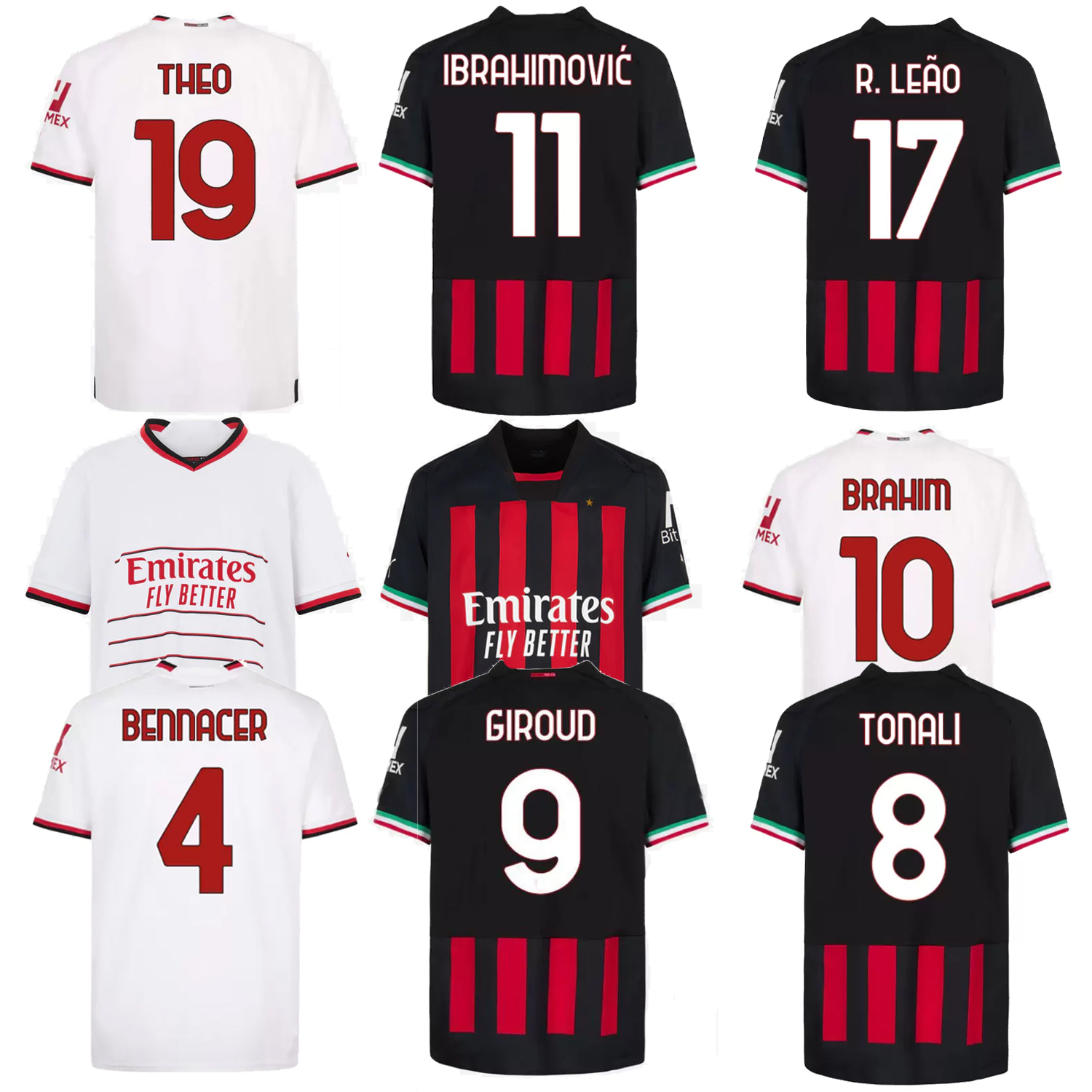 IBRAHIMOVIC Soccer Jersey 22 23 Football Shirt Home Away ORIGI REBIC BRAHIM THEO KESSIE GIROUD 2022 2023 ADLI R. LEAO AC Fans Version Football Uniforms Man Adult, 22-23 away 
IBRAHIMOVIC Soccer Jersey 22 23 Football Shirt Home Away ORIGI REBIC BRAHIM THEO KESSIE GIROUD 2022 2023 ADLI R. LEAO AC Fans Version Football Uniforms Man Adult, 22-23 away