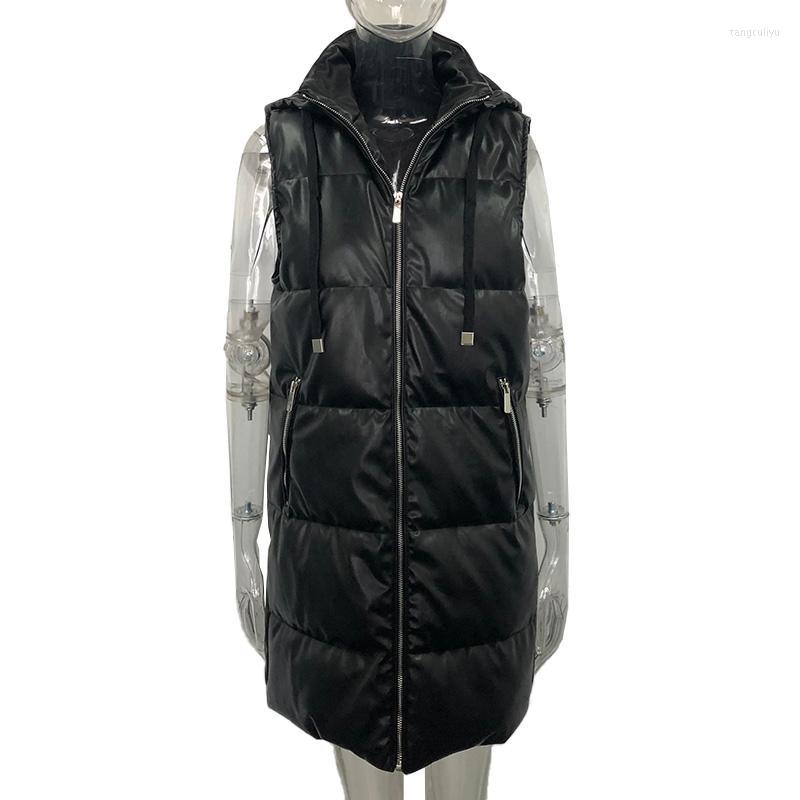 Women' Vests Women' Vest Coat Women Black Hooded Fashion Zipper PU Leather Elegant A-line Long Ladies
Women' Vests Women' Vest Coat Women Black Hooded Fashion Zipper PU Leather Elegant A-line Long Ladies