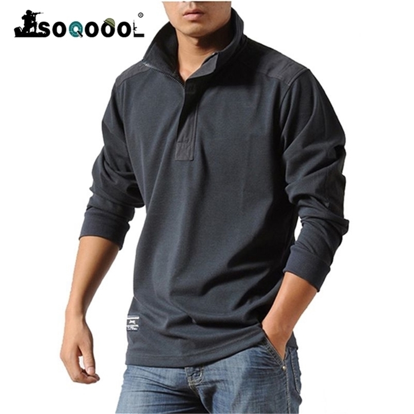 Men's Polos Soqoool Casual Shirts Men Autumn Loose Long Sleeved Tactical Shirts Military Big Size Business Leisure Men Polo Shirt 220826, Dark grey
Men's Polos Soqoool Casual Shirts Men Autumn Loose Long Sleeved Tactical Shirts Military Big Size Business Leisure Men Polo Shirt 220826, Dark grey