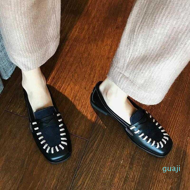 Dress Shoes Low Heel Women British Style Fashion Contrasting Colors Woven Square Toe Loafers Ladies Csaual Pumps Women, Black
Dress Shoes Low Heel Women British Style Fashion Contrasting Colors Woven Square Toe Loafers Ladies Csaual Pumps Women, Black