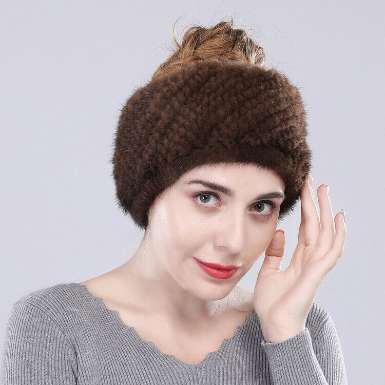 Real Mink Fur Headband Snood Scarf High Elastic Double Sides Tight Weave Brown
Real Mink Fur Headband Snood Scarf High Elastic Double Sides Tight Weave Brown