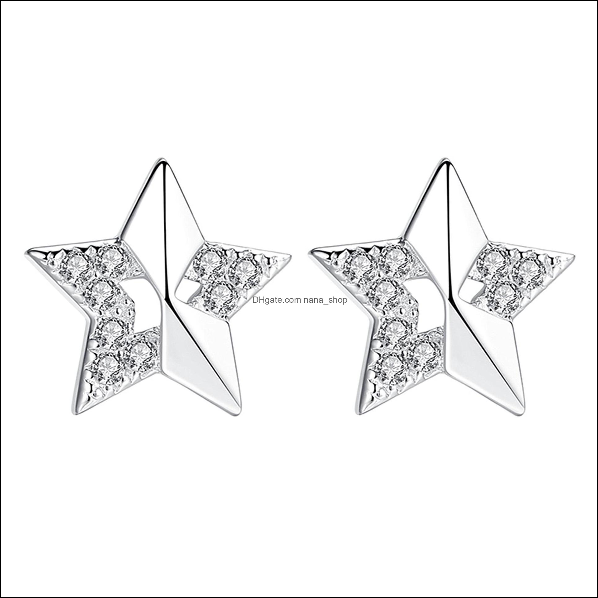 Charm Sier Earrings Micro Inlaid Crystal Five-Pointed Star Stud Women Small Cute Banquet Luxury Wedding Jewelry Drop Delivery 2021 Nan Dhun2
Charm Sier Earrings Micro Inlaid Crystal Five-Pointed Star Stud Women Small Cute Banquet Luxury Wedding Jewelry Drop Delivery 2021 Nan Dhun2