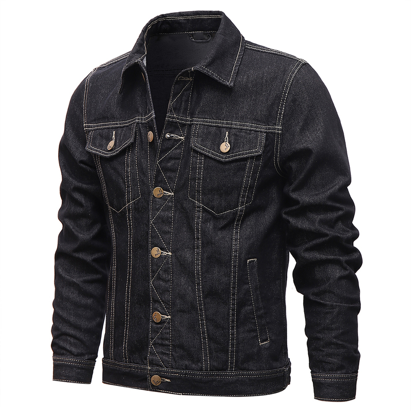 Men's Jackets Spring Autumn Men Denim Jackets Casual Solid Color Lapel Single Breasted Jeans Jacket Men Slim Fit Cotton Outwear Jackets 5xl-M 220