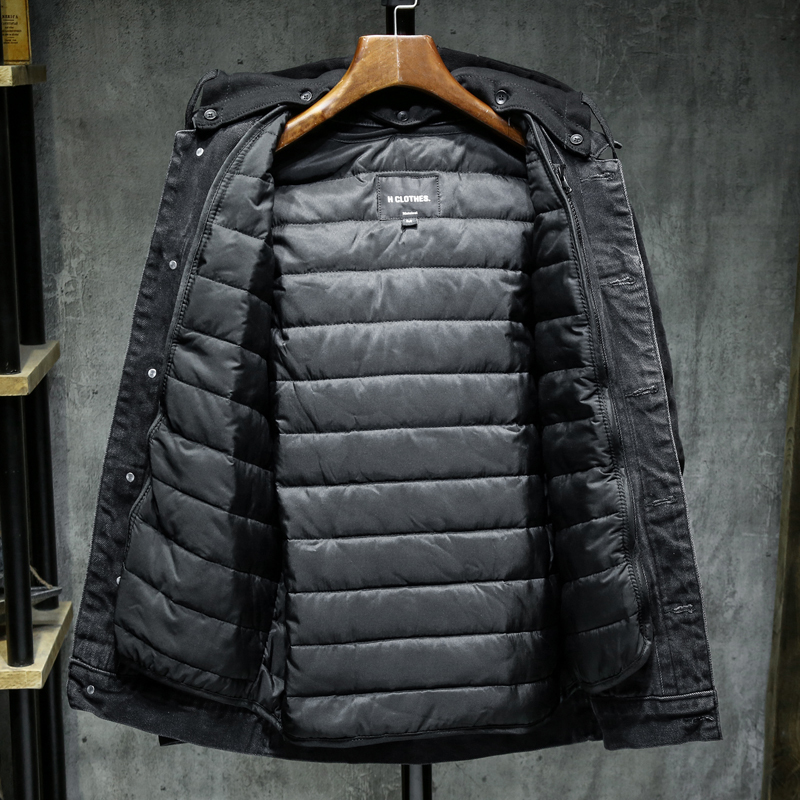 Men's Jackets Men Black/blue Winter Jean Jackets Outerwear Warm Denim Coats Liner Thicker Winter Wool Large Size m-4xl 220826