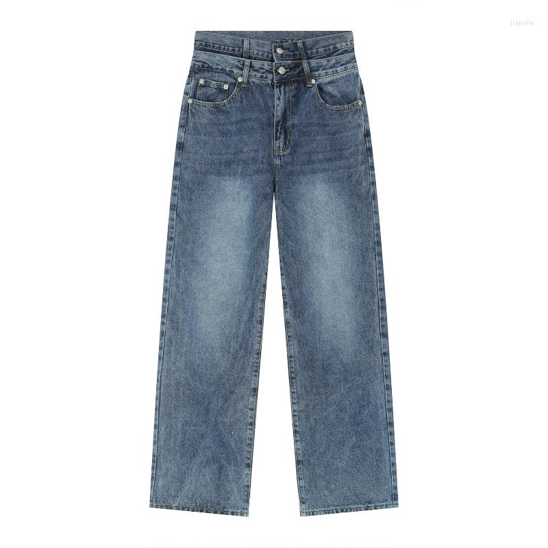 Men' Jeans High Quality Denim Pants Korean Leisure Loose Double Waist Design Straight Wide Leg, Blue
Men' Jeans High Quality Denim Pants Korean Leisure Loose Double Waist Design Straight Wide Leg, Blue