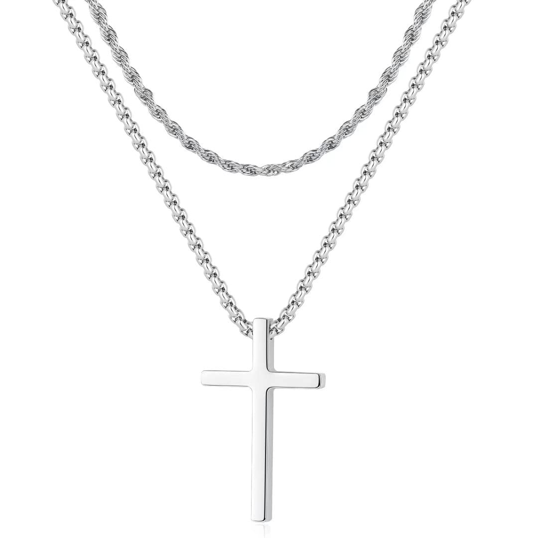 Pendant Necklaces Layered Cross Necklace For Men Mens Stainless Steel Rope Chain Box Women Boy Girls 16 18 20 22 24 Inch amBRV
Pendant Necklaces Layered Cross Necklace For Men Mens Stainless Steel Rope Chain Box Women Boy Girls 16 18 20 22 24 Inch amBRV