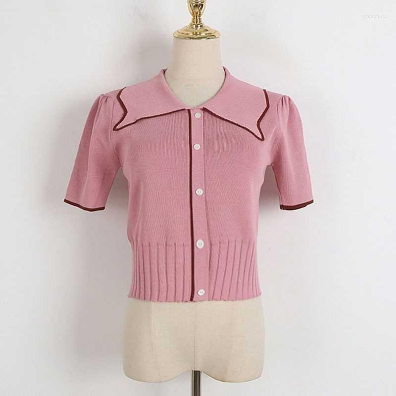 Women's Polos Turn-Down Collar Short Sleeve T-shirt Women Sexy Slim Crop Top Knitted Cropped Tee Female 2022 Summer Cute ClothesWomen's, White
Women's Polos Turn-Down Collar Short Sleeve T-shirt Women Sexy Slim Crop Top Knitted Cropped Tee Female 2022 Summer Cute ClothesWomen's, White