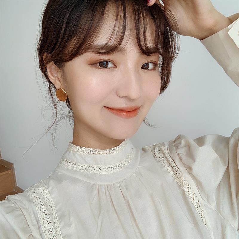 Women's Blouses Shirts Shirts Womens Spring Autumn Long Sleeve Elegant Stand Collar Trendy Blouses Korean Style Female Clothing Casual Daily Chic