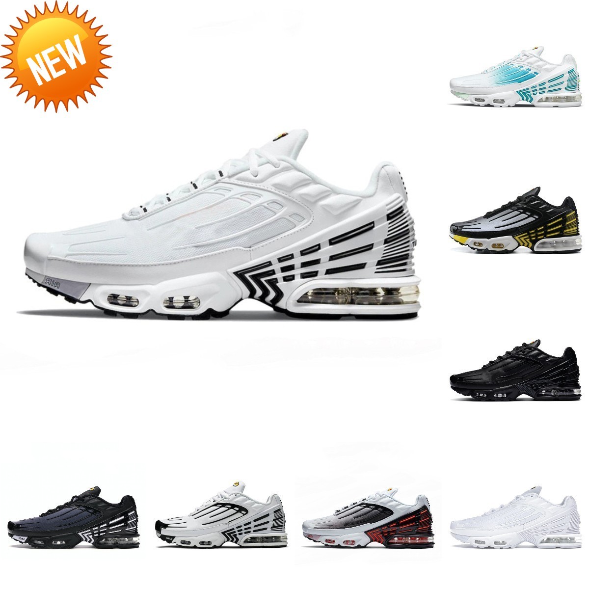 NEW Sandals Top Quality Tn Plus 3 Tuned III Men Sports Shoes Laser Blue White Leather Aquamarine Obsidian Hyper Violet Deep Ghost Green Triple Black, Plus30041
NEW Sandals Top Quality Tn Plus 3 Tuned III Men Sports Shoes Laser Blue White Leather Aquamarine Obsidian Hyper Violet Deep Ghost Green Triple Black, Plus30041