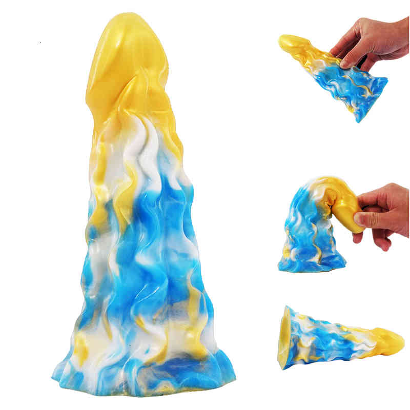 Massager Vibrator Penis Cock Silicone Colorful Anal Plug for Women Manual Female Women's M
