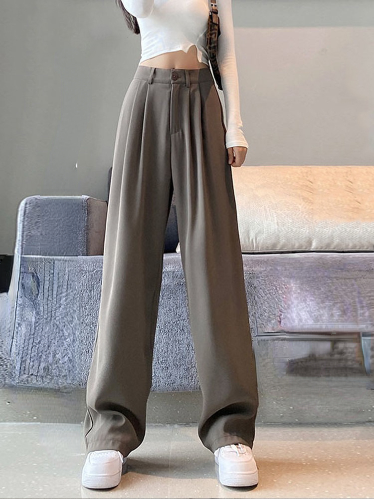 Khaki Suit Pants for Women Party Elegant Summer Thin Loose High Waisted Straight Stacked Pants Baggy Wide Leg Trousers LPLP220826, Black shorts
Khaki Suit Pants for Women Party Elegant Summer Thin Loose High Waisted Straight Stacked Pants Baggy Wide Leg Trousers LPLP220826, Black shorts
