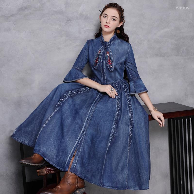 Casual Dresses Brand Ladies' Spring 2022 Embroidery Tie Full-ed Dress To Restore Ancient Ways Falbala Waist 82209, See chart
Casual Dresses Brand Ladies' Spring 2022 Embroidery Tie Full-ed Dress To Restore Ancient Ways Falbala Waist 82209, See chart