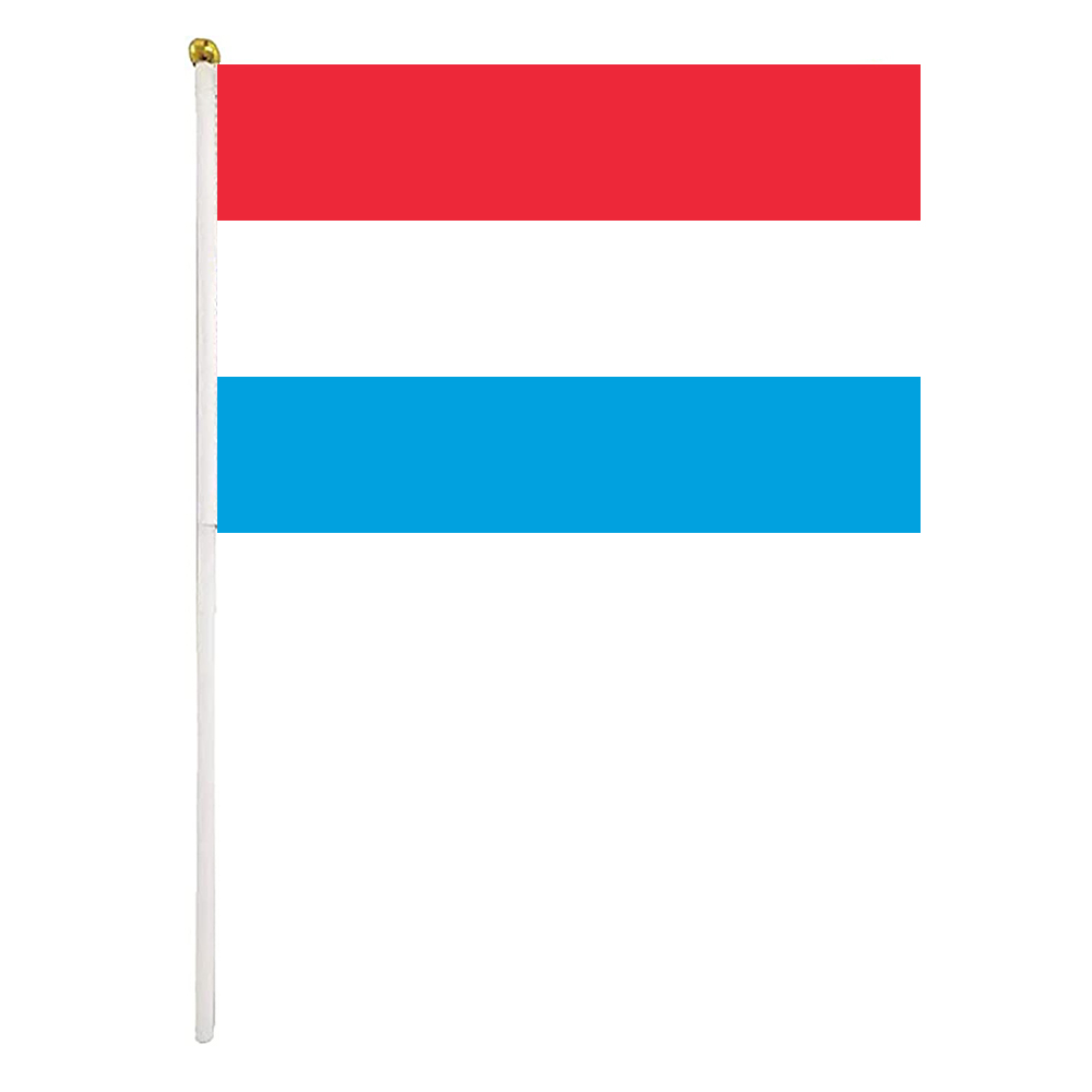 Luxembourg Hand Waving Flags 14x21 cm Polyester Country Banner With Plastic Flagpoles For Parades Sports Events Festival Celebrations
Luxembourg Hand Waving Flags 14x21 cm Polyester Country Banner With Plastic Flagpoles For Parades Sports Events Festival Celebrations