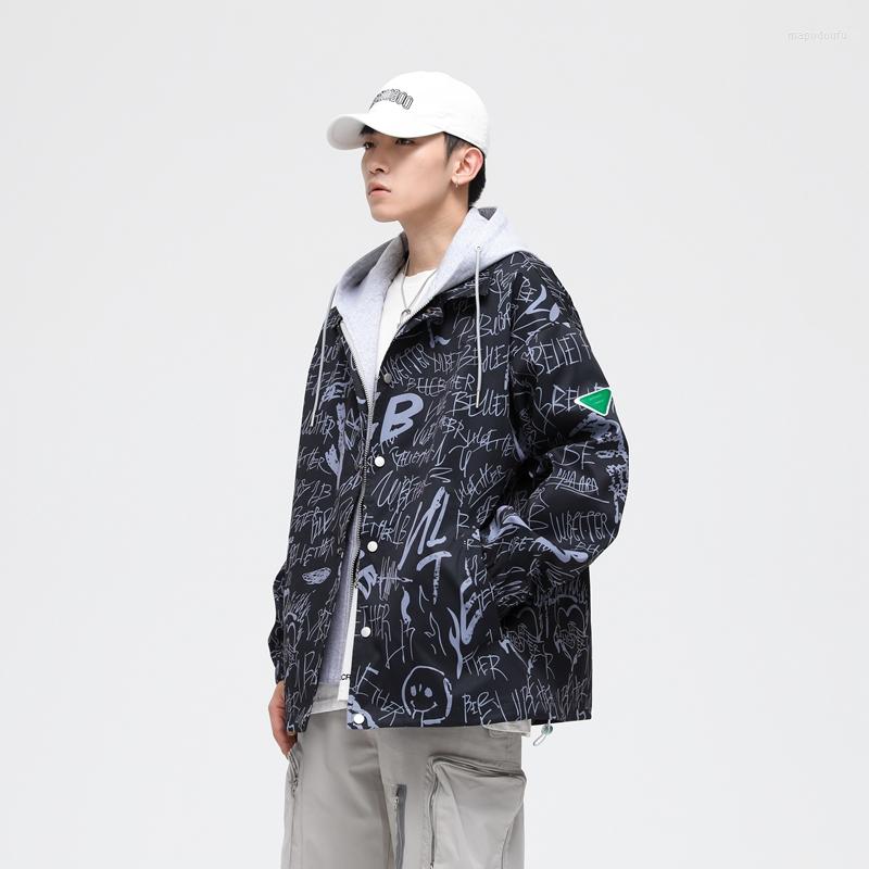 Men's Jackets Waterproof And Windproof Printed Windbreaker Hip Hop Coat Fashion Explosive Jacket Hooded Thin, Black
Men's Jackets Waterproof And Windproof Printed Windbreaker Hip Hop Coat Fashion Explosive Jacket Hooded Thin, Black