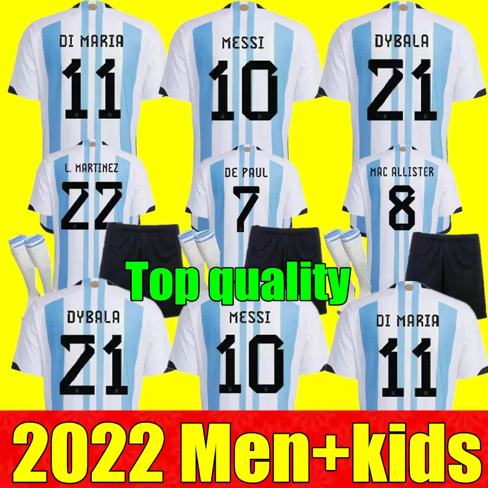 Argentina soccer Jersey football shirt 2022 woRLD CUp DYBALA MARADONA DI MARIA MESSIs 22 23 Men Kids kit sets uniforms, 2022 home+world cup patch
Argentina soccer Jersey football shirt 2022 woRLD CUp DYBALA MARADONA DI MARIA MESSIs 22 23 Men Kids kit sets uniforms, 2022 home+world cup patch