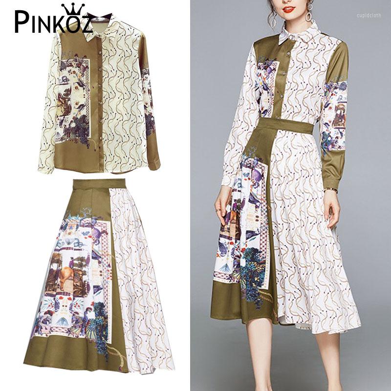 Work Dresses Pinkoz Two Pieces Set Women Summer Holiday Casual Loose Printed Blouse Shirt Tops Chain Floral Pleated Skrit Fashion MujerWork, Multi
Work Dresses Pinkoz Two Pieces Set Women Summer Holiday Casual Loose Printed Blouse Shirt Tops Chain Floral Pleated Skrit Fashion MujerWork, Multi