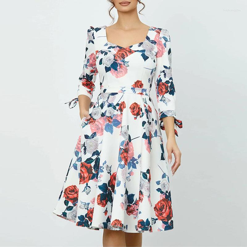 Casual Dresses Vintage Print Square Neck Dress Autumn Women Elegant Midi 2022 Sexy Backless High Waist Slim A-Line Vestidos, White
Casual Dresses Vintage Print Square Neck Dress Autumn Women Elegant Midi 2022 Sexy Backless High Waist Slim A-Line Vestidos, White