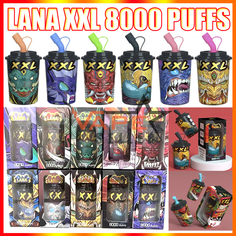 Original Disposable Vape Pen E Cigarette Lana XXL 8000 Puffs With Rechargeable 650mAh Battery 15ml Prefilled Pod Big Puff Bar Kit
Original Disposable Vape Pen E Cigarette Lana XXL 8000 Puffs With Rechargeable 650mAh Battery 15ml Prefilled Pod Big Puff Bar Kit